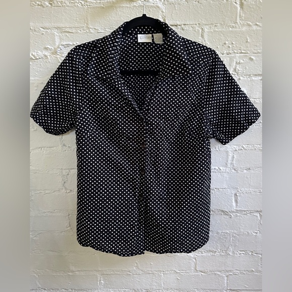 AGLINI Gray Polka Dot Cotton Button Down Long Sleeves Shirt